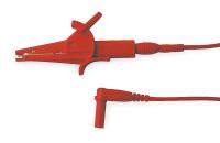 4WPZ6 Alligator Clip Test Lead, 36 In, Red