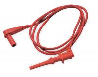 4WRD3 Hook Clip Test Leads, Length 40 In, Red