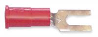 4X296 Fork Terminal, Red, 22 to 18 AWG, PK100