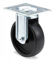 4X837 Rigid Plate Caster, 350 lb, 5 In Dia