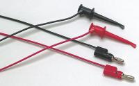 4XKW8 Mini Hook Test Leads, 36 In. L, Black/Red