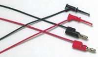 4XKX3 Micro Hook Test Leads, 36 In. L, Black/Red