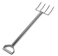 4XKY8 Stainless Steel Fork, 4 Tines, 8 1/2 In