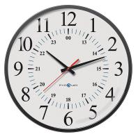 4XKZ9 Analog Sync Clock, 24 Hour Face, 17 In