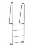4XM77 Walk-Thru Dock Ladder, 4 Steps, 84 In