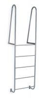 4XM78 Walk-Thru Dock Ladder, 5 Steps, 96 In