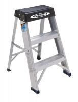 4XN38 Stepladder, Aluminum, 2 ft. H, 300 lb. Cap.