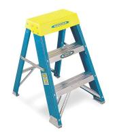 4XN69 Step Stool, 24 In H, 250 lb., Fiberglass