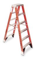 4XP49 Dbl Sided Stplddr, FG, 6 ft H, 375 lb. Cap.