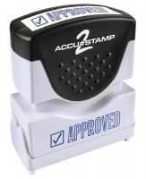 4XRF9 Microban Message Stamp, Approved, 3/8&quot;