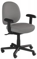 4YCU7 Chair, Anti-Microbial, 42H, Gray, Polyester