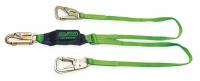 4YF78 Tie-Back Lanyard, 2 Leg, Polyester, Green