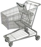 4YFE7 Wire Shopping Cart, 32-3/4 In. L