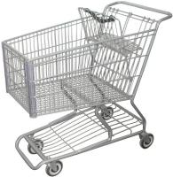 4YFE8 Wire Shopping Cart, 40-3/4 In. L
