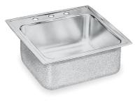 4YJ90 Drop-In Sink, 18 Gauge