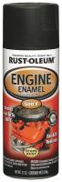 4YKY4 Engine Enamel, Low Gloss Blk, 16 oz, Spray