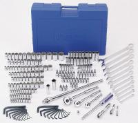 4YP78 Socket, Wrench, and Hex Key Set, 204 Pc