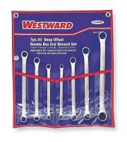 4YR22 Box End Wrench Set, 3/8-7/8in, 10-15mm, 7Pc