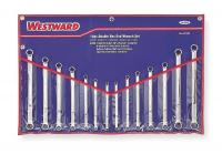 4YR23 Box End Wrench Set, 1/4-7/8in, 6-19mm, 14Pc