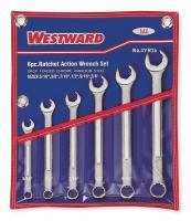 4YR26 Combo Wrench Set, Ratchet OE, 5/16-5/8, 6Pc