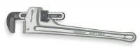 4YR90 Straight Pipe Wrench, Aluminum, 18 in.