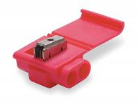 4YT79 Connector, Red, 2 Ports, 22-16AWG, PK 100