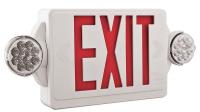 4ZDA6 Exit Sign w/Emergency Lights, Red