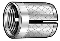 4KXL5 Knurled Press Insert, 8-32, Pk 1000