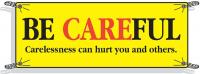 4ZG99 Safety Banner, 42 x 120In, Vinyl, Text, ENG