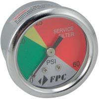 4ZGH5 Pressure Gauge, Width (In.) 1-1/2