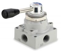 4YTF4 Manual Air Valve, 1/4 In, 4 Way, 2 Position