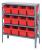 40N197 - Bin Shelving, Steel, 36x12x39, 12 Bins, Red Подробнее...