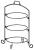 45U778 - Round Plate Stand, Black, Iron, 3 Tier, 12In Подробнее...