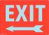 48X034 - Exit Sign, 14 x 10In, White/Red Подробнее...