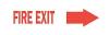 4FP71 - Fire Exit Sign, 3-1/2 x 14In, R/WHT, ENG Подробнее...