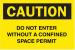 4FR49 - Caution Sign, 10 x 14In, BK/YEL, ENG, Text Подробнее...