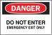 4FR54 - Danger Sign, 10 x 14In, R and BK/WHT, ENG Подробнее...