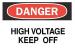 4FR72 - Danger Sign, 10 x 14In, R and BK/WHT, ENG Подробнее...