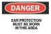 4FR87 - Danger Sign, 10 x 14In, R and BK/WHT, ENG Подробнее...