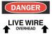 4FT67 - Danger Sign, 10 x 14In, R and BK/WHT, ENG Подробнее...