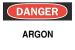 4FX86 - Danger Sign, 10 x 14In, R and BK/WHT, Argon Подробнее...