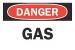 4FZ85 - Danger Sign, 10 x 14In, R and BK/WHT, Gas Подробнее...