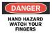 4FZ91 - Danger Sign, 7 x 10In, R and BK/WHT, ENG Подробнее...