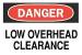 4GF33 - Danger Sign, 10 x 14In, R and BK/WHT, ENG Подробнее...