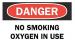 4GF58 - Danger No Smoking Sign, 10 x 14In, ENG Подробнее...