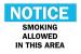 4GJ26 - Smoking Area Sign, 10 x 14In, ENG, Text Подробнее...