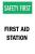 4GK48 - First Aid Sign, 10 x 7In, GRN and BK/WHT Подробнее...