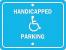 4GL18 - Parking Sign, 12 x 18In, WHT/BL, G-42, HDCP Подробнее...