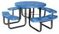 4HUP6 - Picnic Table, Expanded Metal, Round, Blue Подробнее...