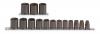 4JX09 - Impact Socket Set, 1/2 Dr, 6 Pt, Std, 15 Pc Подробнее...